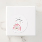 Whimsical Pastel Regenboog Zo Heldere Verjaardag Bedankjes Labels (In situ)