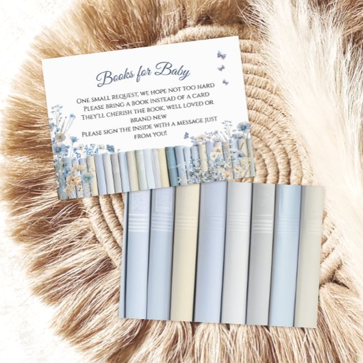 Whimsical Pastel Retro Bibliotheek Boeken voor Bab Informatiekaartje