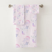 Whimsical Pastel rose Sirène Motif Imprimer (En situation)