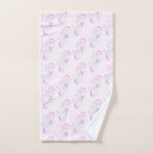 Whimsical Pastel rose Sirène Motif Imprimer (Serviette à main)