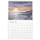 Whimsical Pastel Seaside Beach Kalender (Feb 2027)