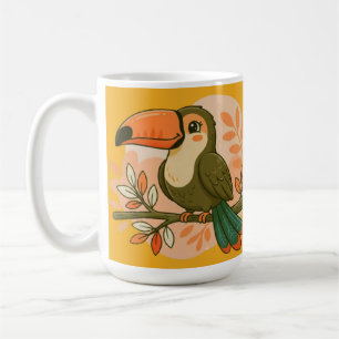 Whimsical Pastel Toekan Koffiemok
