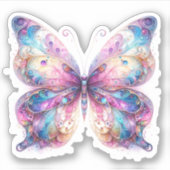 Whimsical Pastel Vlinder Stickers (Voorkant)