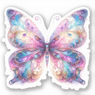 Whimsical Pastel Vlinder Stickers