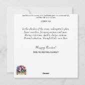 Whimsical Pastel Waterverf Konijnenthee Pasen Feestdagenkaart (Achterkant)