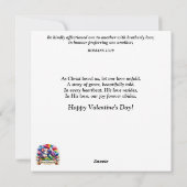 Whimsical Pastel Waterverf Tabby Kitten Valentijn Feestdagenkaart (Achterkant)