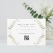 Whimsical Pastel Wildflower bruiloft RSVP Kaartje (Staand voorkant)