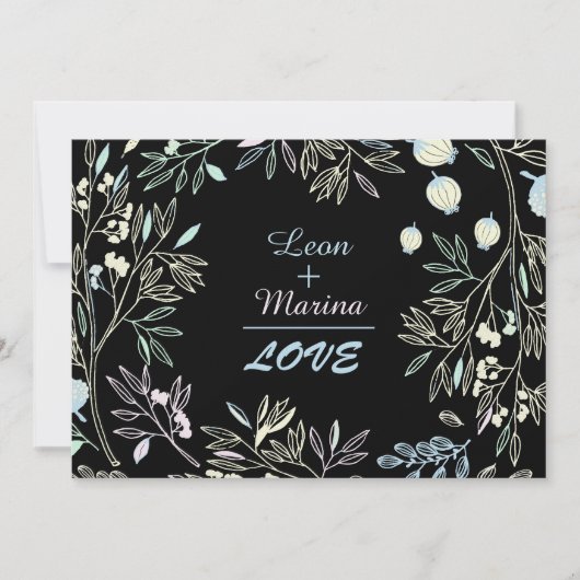 Whimsical Pastel Wiskunde Garden Weddenschap Kaart (Voorkant)