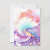 Whimsical Pastel Zeemeermin Baby shower Bedankkaart (Achterkant)