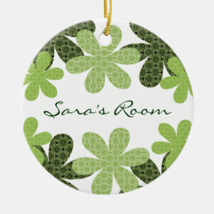 Whimsical Patterated Flowers door Hanger Ornament