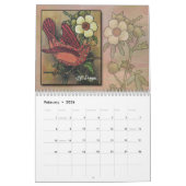 Whimsical Patterned Bird Calendar Kalender (Feb 2026)