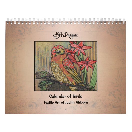 Whimsical Patterned Bird Calendar Kalender (Hoes)
