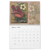Whimsical Patterned Bird Calendar Kalender (Feb 2027)