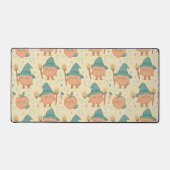 Whimsical Peach Fantasy Fabric  Bureaumat (Voorkant)