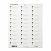 Whimsical Peacock Feather Return Address Label (Full Sheet)