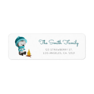 Whimsical Penguin van Fire Winter Retouradres Etiket