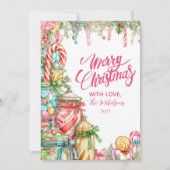 Whimsical Peppermint Holiday Feestdagenkaart (Voorkant)