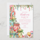 Whimsical Peppermint Holiday Kaart (Voorkant)