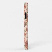 Whimsical Perzik Bruin Bloemen Patroon Case-Mate iPhone Case (Achterkant/rechts)