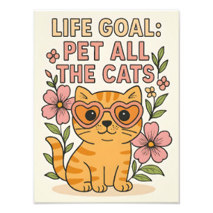 Whimsical Pet Alle Katten Foto Afdruk