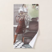 Whimsical Pet Barber Shop (Serviette à main)