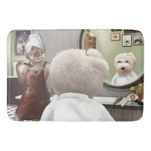 Whimsical Pet Barber Shop Badmat