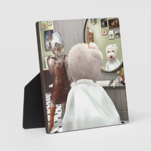 Whimsical Pet Barber Shop Fotoplaat