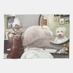 Whimsical Pet Barber Shop Theedoek