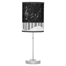 Whimsical piano and musical notes