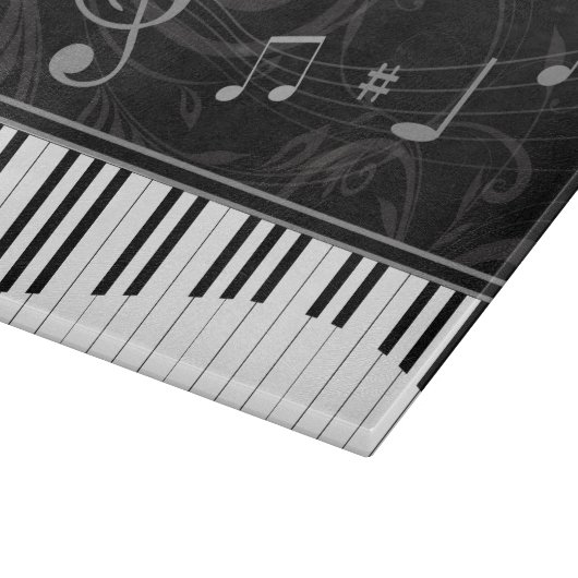 Whimsical Piano en Musical Notes Snijplank (Hoek)