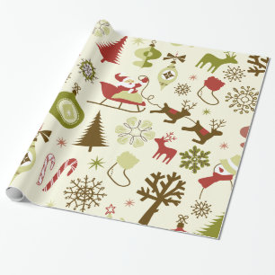 Whimsical-pictogrammen Gift Wrap Cadeaupapier