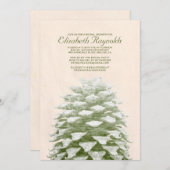 Whimsical Pine Cones Bridal Shower Invitations Kaart (Voorkant / Achterkant)