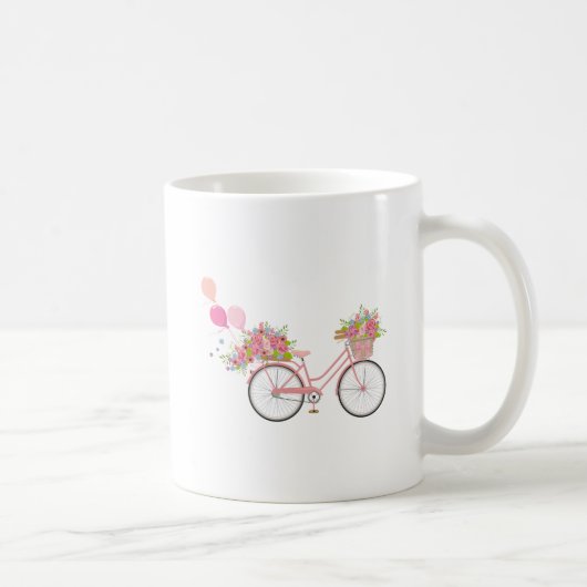 Whimsical Pink Bicycle Koffiemok (Rechts)