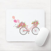 Whimsical Pink Bicycle Muismat (Met muis)