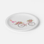 Whimsical Pink Bicycle Papieren Bordje (Gekanteld)