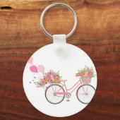 Whimsical Pink Bicycle Sleutelhanger (Voorkant)