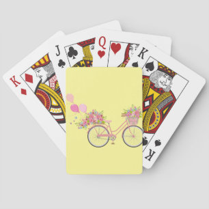 Whimsical Pink Bicycle Speelkaarten