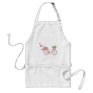 Whimsical Pink Bicycle Standaard Schort