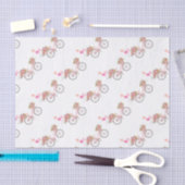 Whimsical Pink Bicycle Tissuepapier (Craft)