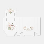 Whimsical Pink Blush Gold Flowers Monogram Baptism Bedankdoosjes (Uitgevouwen)