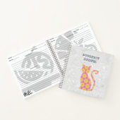 Whimsical Pink Cat Star Recept Notitieboek (Binnen)