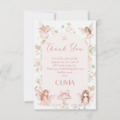 Whimsical Pink Fairy Premier anniversaire Carte de (Devant)