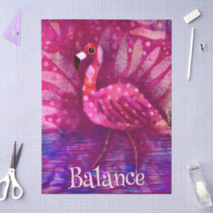 Whimsical Pink Flamingo gepersonaliseerde decoupag Tissuepapier