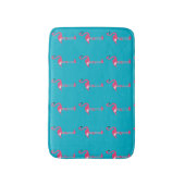 Whimsical Pink Flamingos Bath Mat (Voorkant Verticaal)