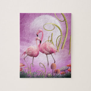 Whimsical Pink Flamingos Puzzle Legpuzzel