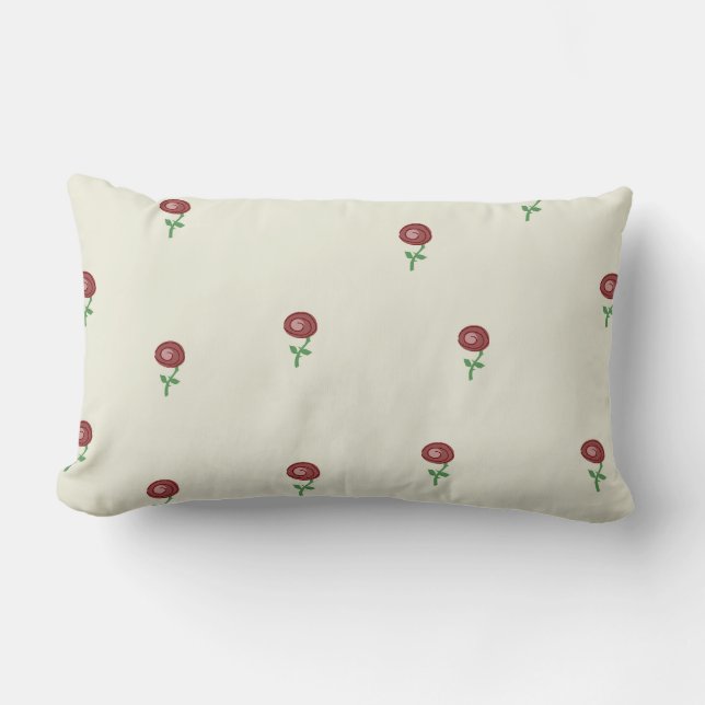 Whimsical Pink Flower Pillow Kussen (Voorkant)