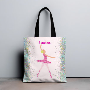 Whimsical Pink Glitter Ballerina Look Draagtas