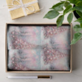 Whimsical Pink kerstboom betegeld decoupage Tissuepapier (Geschenk)