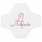 Whimsical Pink Monogram Voetbal (Enkel)