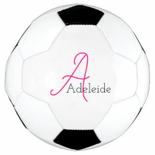 Whimsical Pink Monogram Voetbal